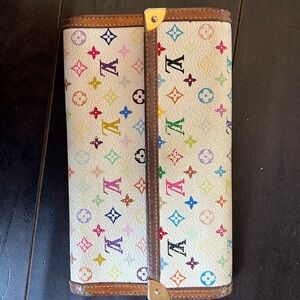 LOUIS VUITTON Monogram Multicolor Porte Tresor International Wallet White.